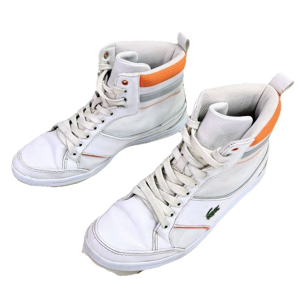 Lacoste High-Top Leather Sport Sneaker Women’s Shoes Size 7.5
